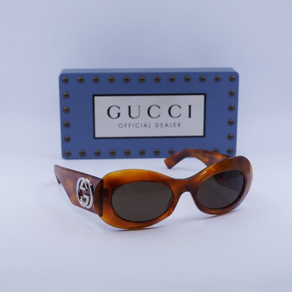 Final Price! Gucci GG1696S 002 Havana/Brown Sunglasses